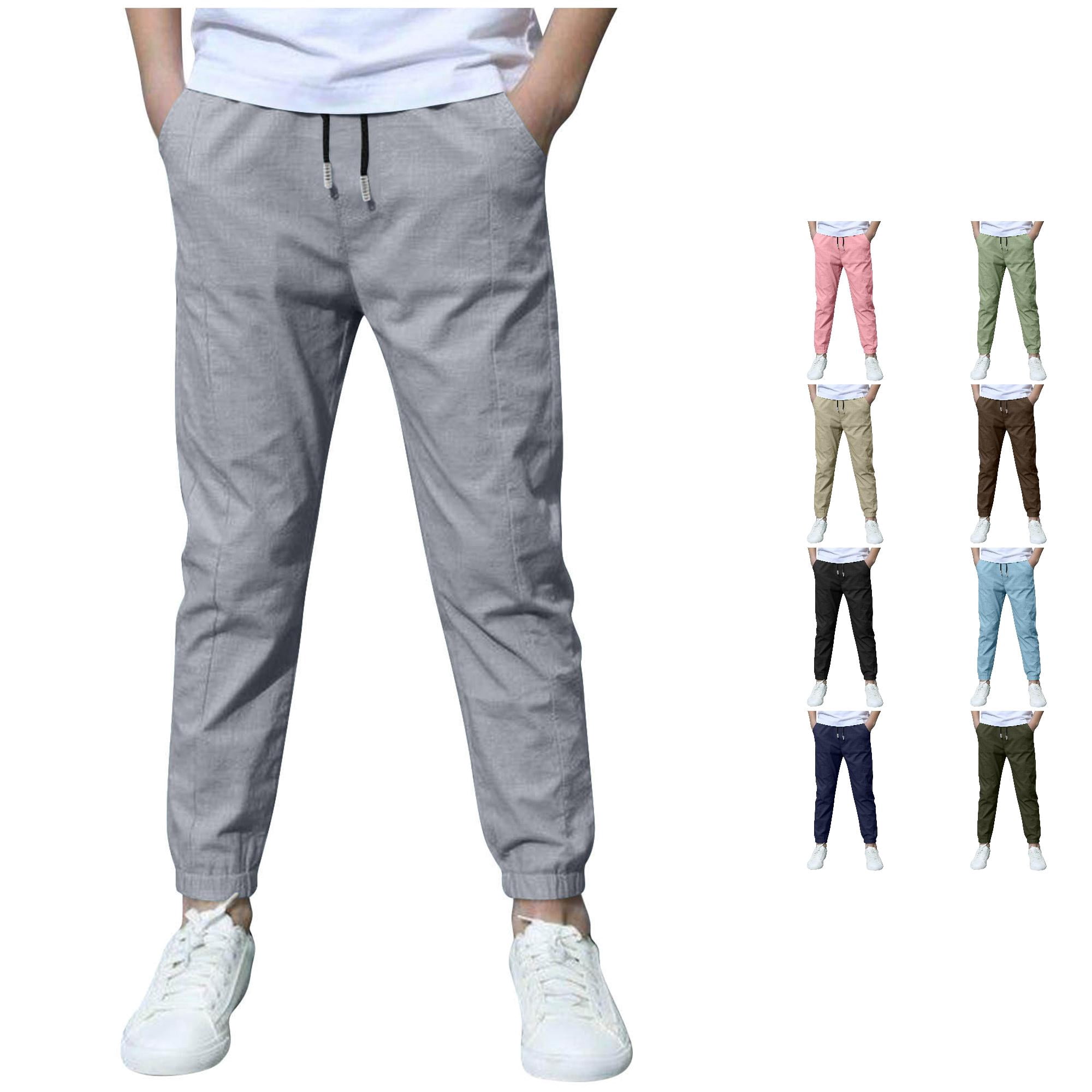 Boys Casual Jogger Pants for Everyday Wear Comfortable Elastic Waist Loose Fit Spring Summer Outfits Boys Winter Clothes 8-9 Years