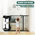 thumbnail image 5 of 29.7"-51.5" Extra Wide Baby Gate for Stairs, Easy Walk Thru Dog Gate with 21.1" Large Opening Door, Pressured Mounted No Drilling Pet Gate, 30" Tall, Black, 5 of 9