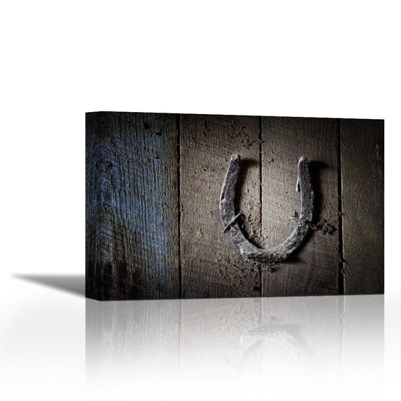 Horseshoe - Contemporary Fine Art Giclee on Canvas Gallery Wrap - wall décor - Art painting - 36 x 24 Inch - Ready to Hang