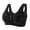 Black, variant on Jelly Bras For Women Front Closure Bra For Older Women No Underwire Full Coverage Bralette Soft Cotton Yellow 38-50