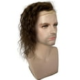 thumbnail image 2 of 12" Long Hair Men's Toupee Natural Wave 100% Virgin Human Hair Replacement System for Men 10"x8" Base Size Natural #4 Medium Brown Color, 2 of 7