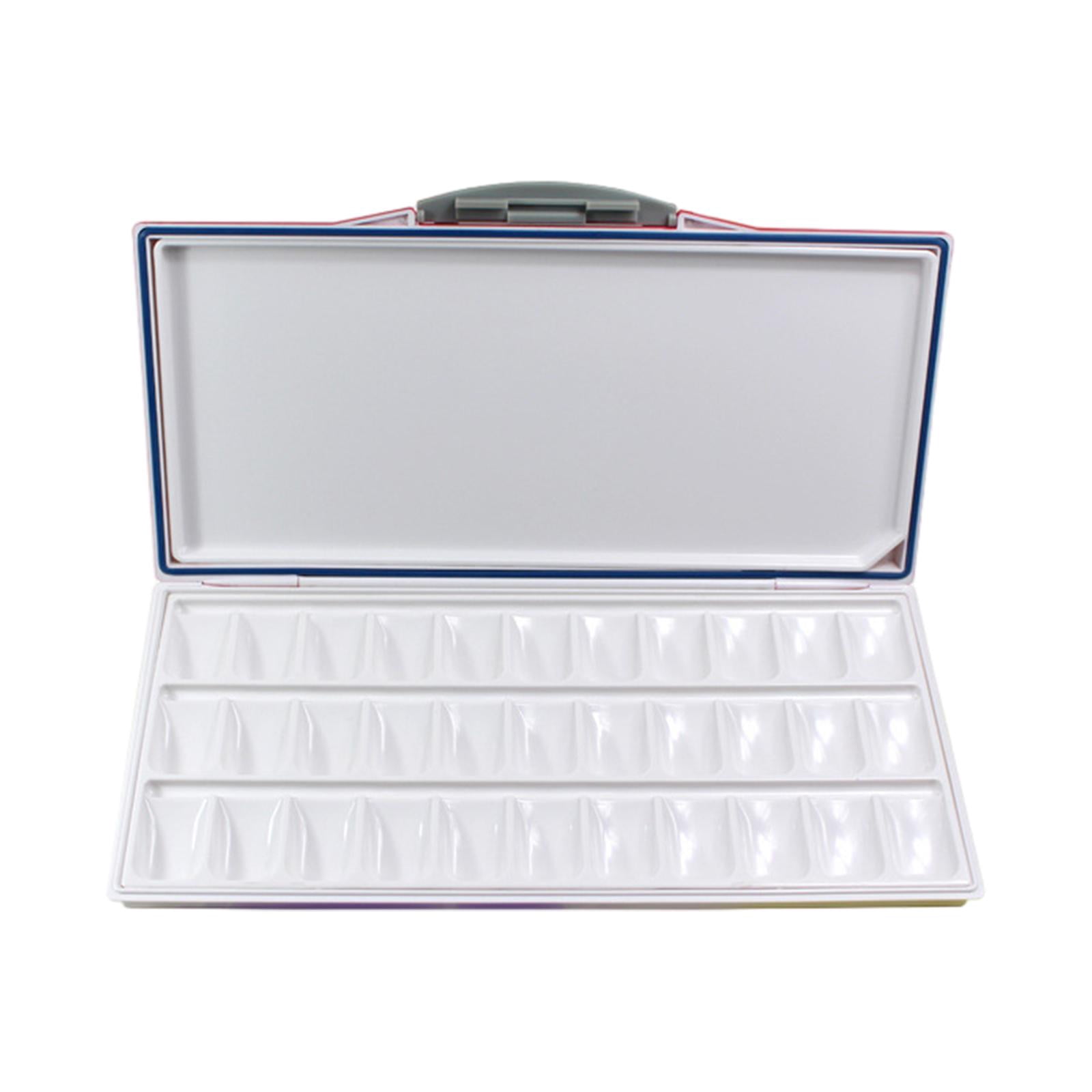 Milageto Airtight Watercolor Palette, with Mixing Areas, Palette with Lid, Empty Tray for 33 Wells