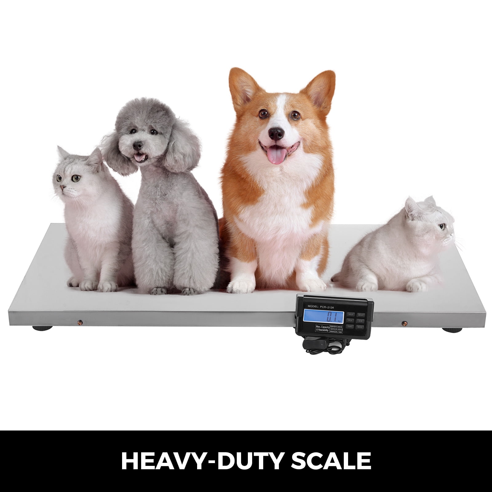 3 Measure TTLIFE 440Lbs Digital Livestock Scale Large Pet Vet Scale 43.3 x 21.6 Stainless Steel Platform Electronic Postal Shipping Scale Heavy Duty Large Dog Cat Hog Sheep Goat Pig Sheep Scale 