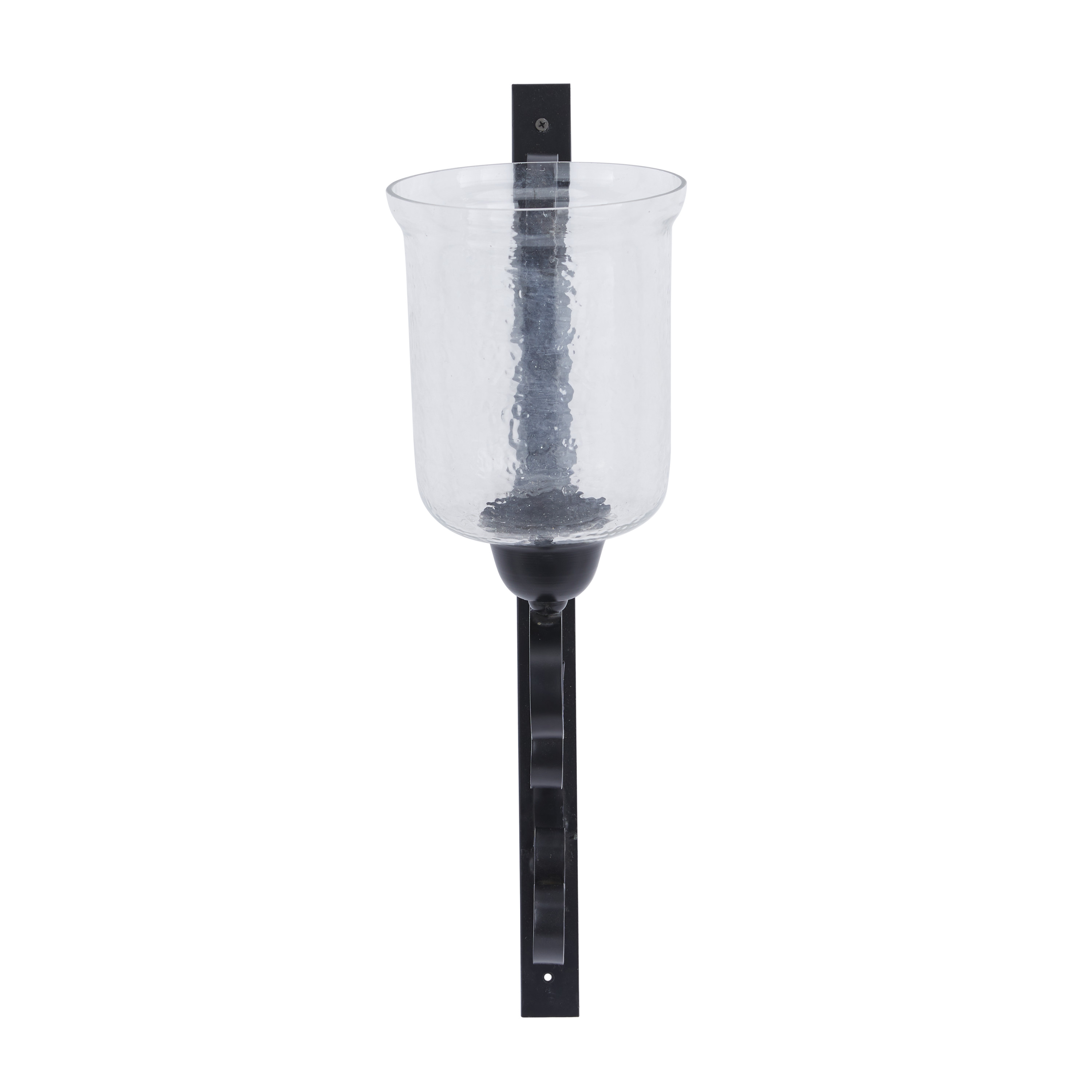 DecMode Black Metal Wall Sconce