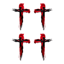 BLSTK Cross Temporary Tattoo Eye Black | 2-Pack | Red Smear
