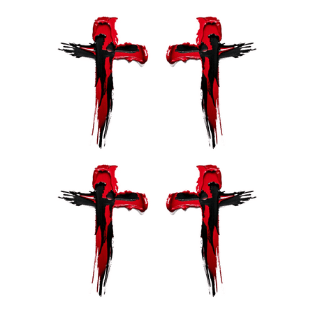 BLSTK Cross Temporary Tattoo Eye Black | 2-Pack | Red Smear