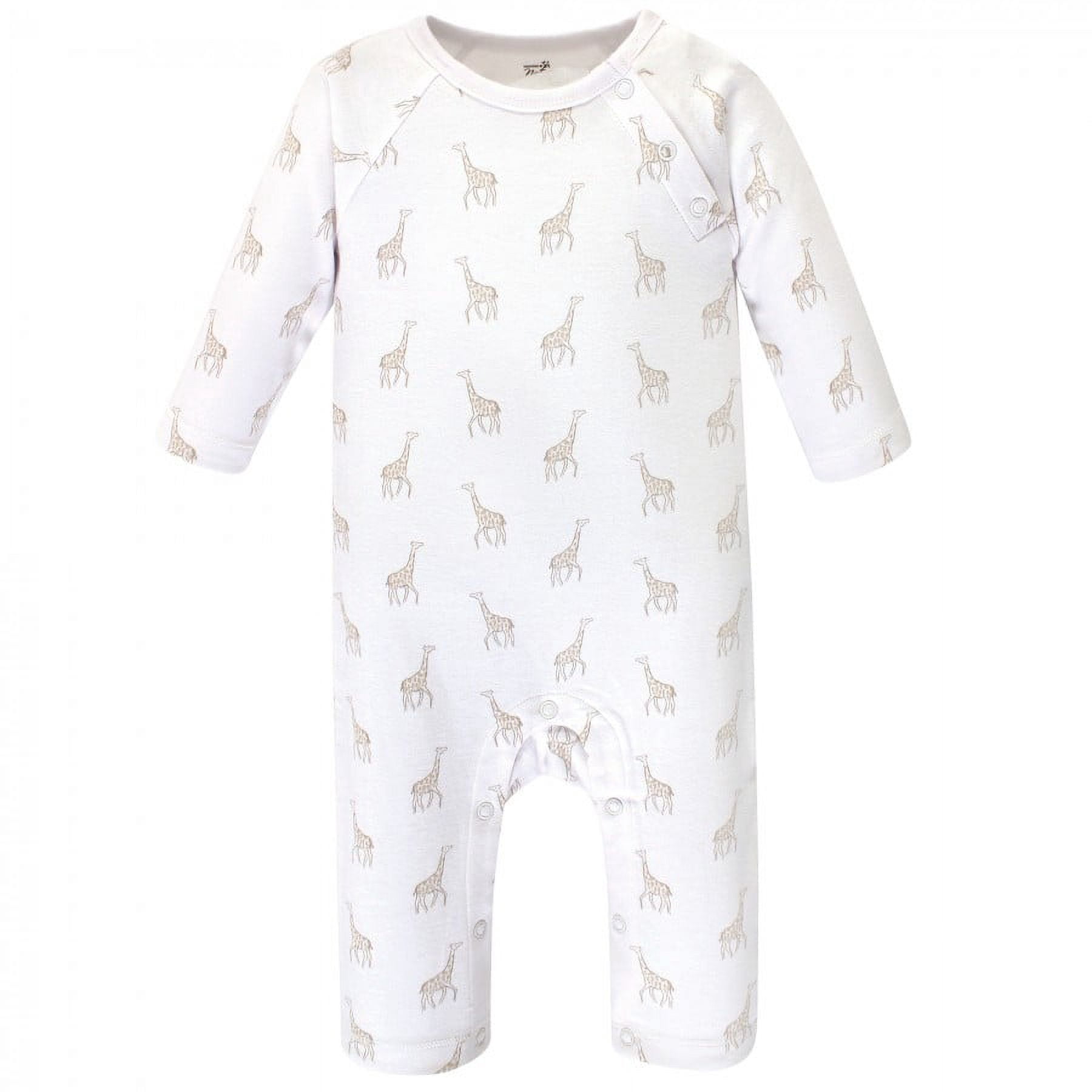 Touched by Nature Baby Organic Cotton Coveralls 3pk, Little Giraffe, 0-3 Months