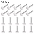 thumbnail image 4 of Unique Bargains 30 Paquets M5 x 34mm Filetage Mâle Boutons Moletés Vis pour Pouce Boutons de Serrage Prise Blanc, 4 of 5