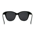 thumbnail image 4 of Timeless Classic Slick Oversize Cat Eye Mod Chic Plastic Sunglasses All Black, 4 of 4