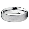 thumbnail image 2 of 6mm Gray Tungsten Ring Brushed Silver Tungsten Band Tungsten Wedding Ring, 2 of 3