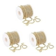 thumbnail image 1 of relayinert Elegant Crystal 10 Yard Rhinestone Close Chain Clear Trim Sewing Craft Golden 10m 3Set, 1 of 6