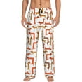 thumbnail image 2 of Kdxio Dachshund Dog Print Men's Sleep Pajama Pant Lounge Pants with Pockets, 2 of 8