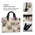 thumbnail image 4 of 16" Laptop Briefcase for Work Travel Laptop Shoulder Bag Carrying Handbag Laptop Case Squares and Ginkgo Leaves Pattern, 4 of 8