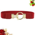 thumbnail image 3 of TAILTOSS Wide Stretchy Belt Women Round Buckle 1Set 23.6x1.6in, 3 of 10