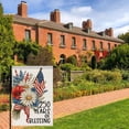 thumbnail image 4 of 250th Anniversary USA Garden Flag – 12x18 Inch Patriotic Yard Banner with Historical Design, Flax Fabric, Outdoor Decor for Farmhouse, Patio, Lawn, or Mailbox, 4 of 5