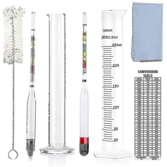 Hydrometer For Home Brew Beer,hydrometer Test Kit, Triple Scale Hydrometer For Wine Making Kit Abv