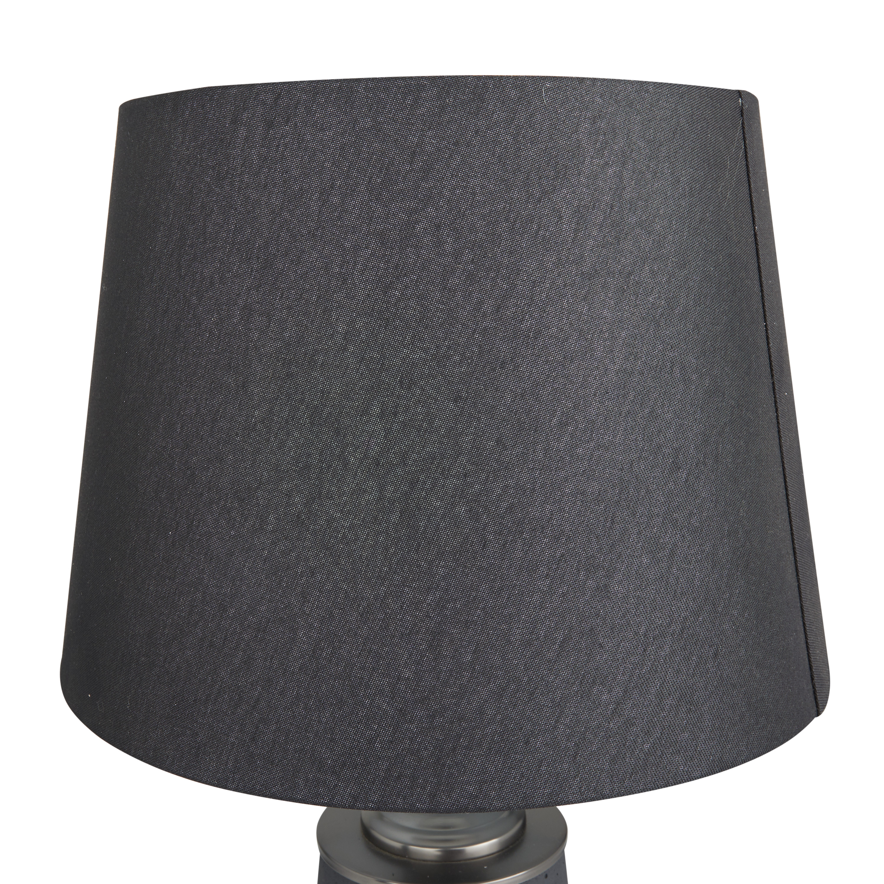 DecMode 14"W, 24"H Cement Modern Table Lamp, Black, 1-Piece