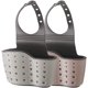 thumbnail image 1 of Soporte de plástico para fregadero, organizador colgante para fregadero de cocina con correa ajustable y orificios de drenaje para secado (marfil + rosa) Sincero  Hogar, 1 of 8