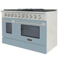 thumbnail image 3 of 48 in. 6.7 cu. ft. Natural Gas Range with Convection Oven in Light Blue, 3 of 12