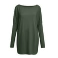 thumbnail image 6 of Oversized T Shirts for Women Batwing Long Sleeve Crew Neck Pullover Tunic Tops Fall Fashion Dressy Casual Pullover Blouses, 6 of 6
