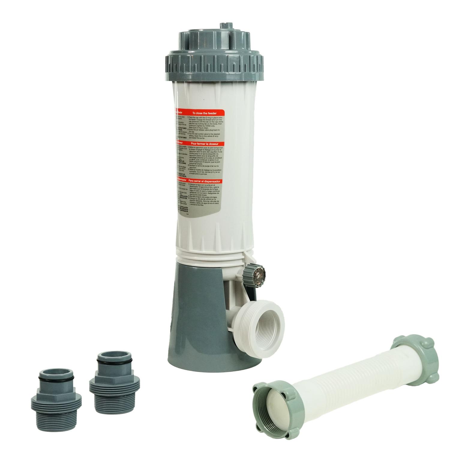 Automatic Swimming Pool Chlorine Feeder Kit with Threaded Nut Hose