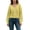 Yellow, variant on Women V Neck Hollow Out Knit Sweater Long Sleeve Button Front Cropped Pullover Slim Casual Blouse Knit Tops