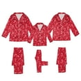 thumbnail image 3 of Mommy and Me Outfits Pajamas Christmas Silk Button Down Pj's Set Sleepwear Nightwear (Kid's), 3 of 5