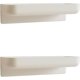 thumbnail image 1 of 2 Styles Adhesive Plastic Floating Shelves Stick on Wall Mounted Shower Organizer Caddy for Bathroom Kitchen Cabinet Extra Storage(Short+Tall), 1 of 5