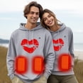 thumbnail image 4 of Unisex Heated Hoodie Fast Warm Up Usb Constant Temperature Warm 5 Heat Zones Pullover Hoodie Winter Outdoor Long Sleeve Heating Clothing Thermal Regular Fit Women Hoodie, 4 of 7