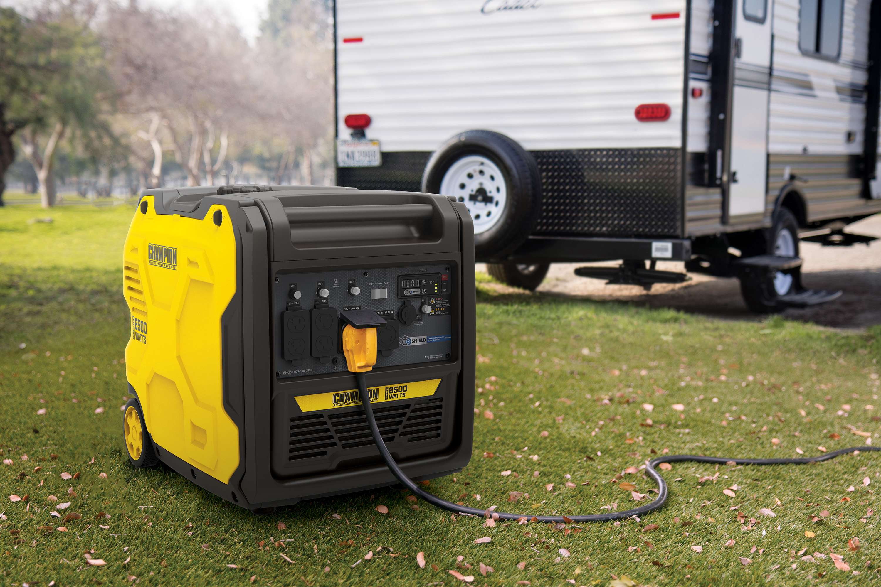 Champion 6500-Watt RV Ready Portable Inverter Generator with Quiet Technology and CO Shield®