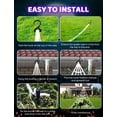 thumbnail image 3 of 16.4Ft Large Spider Webs Halloween Decorations Lights, Outdoor Battery Operated Purple Halloween String Lights with 8 Modes Remote Control 125 LEDs Spiderweb,60" Large Spider,Waterproof (Purple), 3 of 9