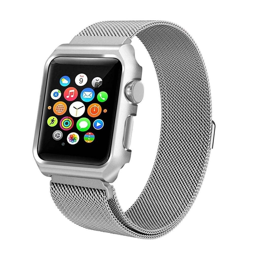 Coverlab Coverlab Apple Watch Band with Case 38mm, Stainless Steel