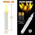 thumbnail image 4 of 12Pcs LED Taper Candle with Hook and Remote Control Flameless Battery Operated Lights Warm Yellow Electric Taper Candles for Christmas Thanksgiving Halloween Church Table Decor, 4 of 4