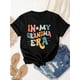thumbnail image 2 of Camiseta informal de manga corta para mujer, con gráfico "En la época de mi abuela", de algodón transpirable y lavable a máquina. Ideal para adultos, hombres, mujeres, adolescentes, jóvenes y uso info, 2 of 6