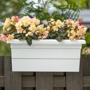 Root & Vessel Countryside Railing Planter, White, 16