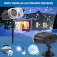 thumbnail image 3 of Christmas Snowflake LED Projector Light Waterproof Snowfall Projection Lamp with Remote Control for Christmas Holiday Party Garden Patio, 3 of 5