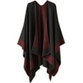 thumbnail image 1 of LinYooLi Reversible Shawl Wrap for Women Ladies, Open Front Poncho Cape Warm Blanket for Winter Fall, 1 of 1