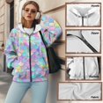 thumbnail image 6 of SCRAWLGOD Fish Scales Women's Hoodies Zip Up Sweatshirt Women Plus Size M Sweatshirt Long Sleeve Active Wear Hoodies for Women Travel Comfy Women Clothes Trendy, 6 of 7