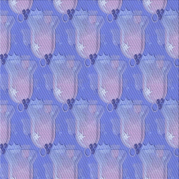 Ahgly Company Indoor Square Patterned Purple Mimosa Purple Area Rugs, 8' Square