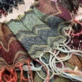thumbnail image 3 of Scarfs for Women - Lightweight Multicolor Jacquard Polyester Scarf - Leaf Pattern Long Scarf (70"x27"), 3 of 5