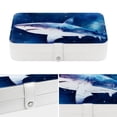 thumbnail image 4 of Shark PU Leather Necklace Organizer Jewelry Boxes Display Case with Removable Compartment, Portable, 4 of 6