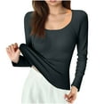 thumbnail image 2 of BLCHUNen Long Sleeve Shirts with Chest Cushion for Women Base Layer Thicker Pullover Home Sports Gym Active Athletic Casual Tops, 2 of 4