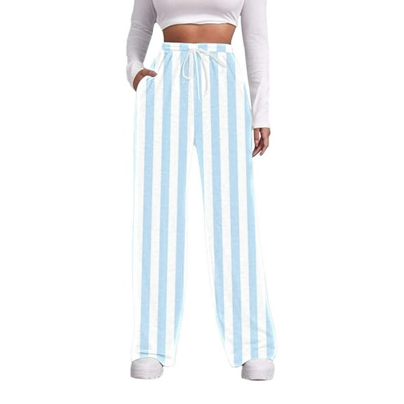 Pants For Women Sweatpants With Pockets Drawstring Elastic Waisted Heart Print Bottom Pants Baggy Casual Trousers Women's Pants