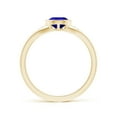 thumbnail image 2 of ANGARA Natural Bezel-Set Pear-Shaped 1.1 ct Tanzanite Ring with Diamonds in 14K Yellow Gold for Women (Size-8x6mm) | December Birthstone, Anniversary, Jewelry Gift for Women | Natural Tanzanite Ring, 2 of 10