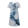 thumbnail image 2 of UPPADA Wedding Guest Dresses for Women Spring Women's Boho Floral Print Dress Loose Maxi Casual Dress Summer Short Sleeve Beach Dresses with Pockets Sundresses for Women, 2 of 5