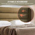 thumbnail image 4 of King Lift up Large Storage Platform Bed Frame with Fabric Upholstered Wingback 41.73" High Headboard, Olive Green, 4 of 12