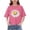 Pink, variant on Zpanxa Girls Shirts, Girls Summer Tops Big Girls Print T-Shirt Loose Short Sleeve Split Hem Casual Tee Purple Crew Neck Summer Tops for Kids 3-14 Years Purple 9 Years