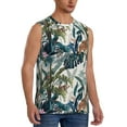 thumbnail image 2 of Kdxio Hawaiian Style for Men's Muscle T-shirt,Sleeveless for Workout Running Athletic Gym Lounge Casual, 2 of 7