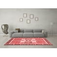 thumbnail image 3 of Ahgly Company Indoor Square Abstract Red Modern Area Rugs, 6' Square, 3 of 4