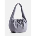 thumbnail image 3 of Scoop Women's Faux Leather Chain Drawstring Bag, Frost Gray, 3 of 6